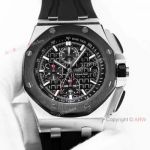 Royal Oak Offshore Replica Audemars Piguet Watches For Sale - SS Black Rubber Strap Luxury Watch